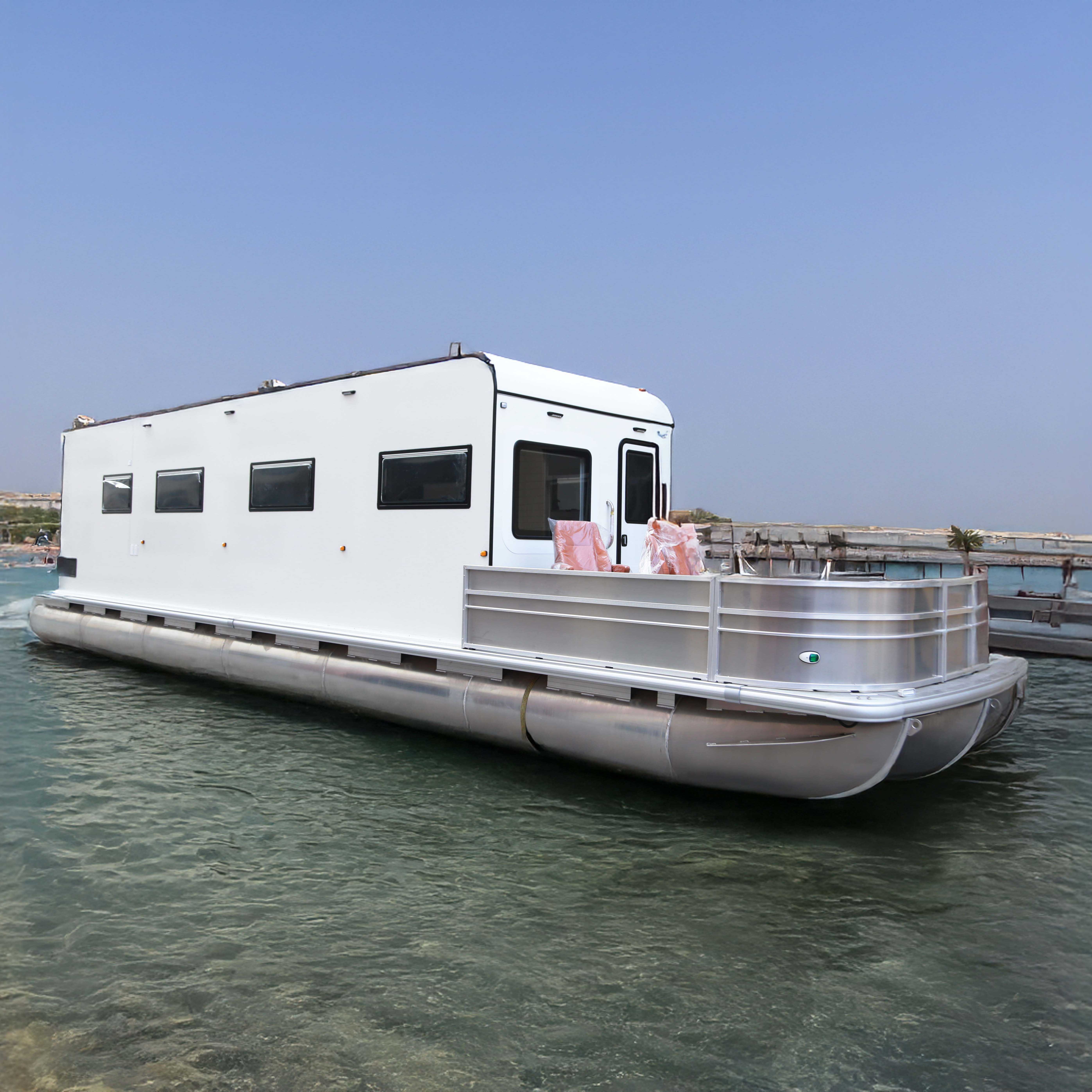 Boat Manufacturers High Quality and Luxury House Boat with Large Area and Basic Furniture Wholesale